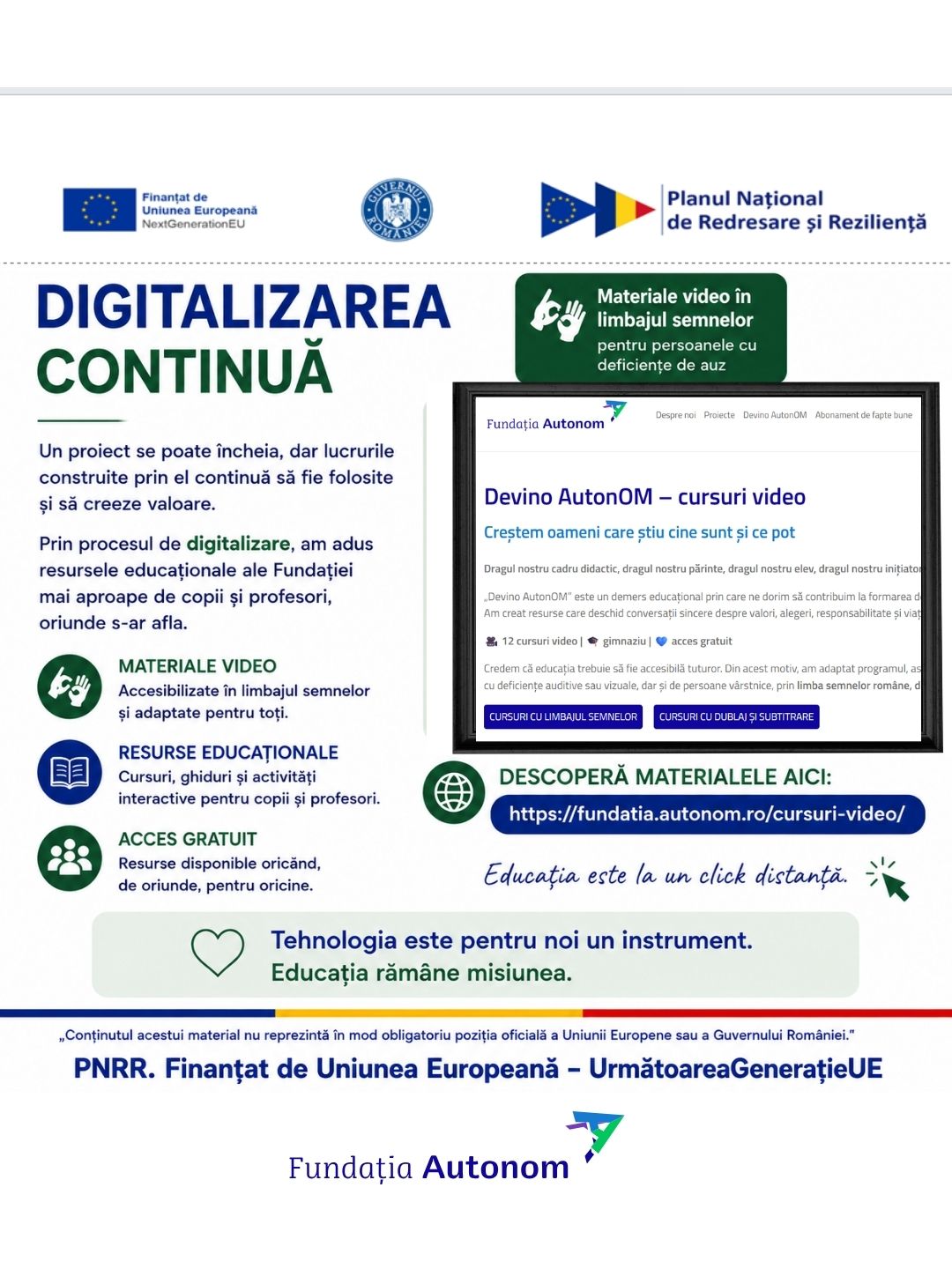 💻 Digitalizarea continuă la Fundația Autonom